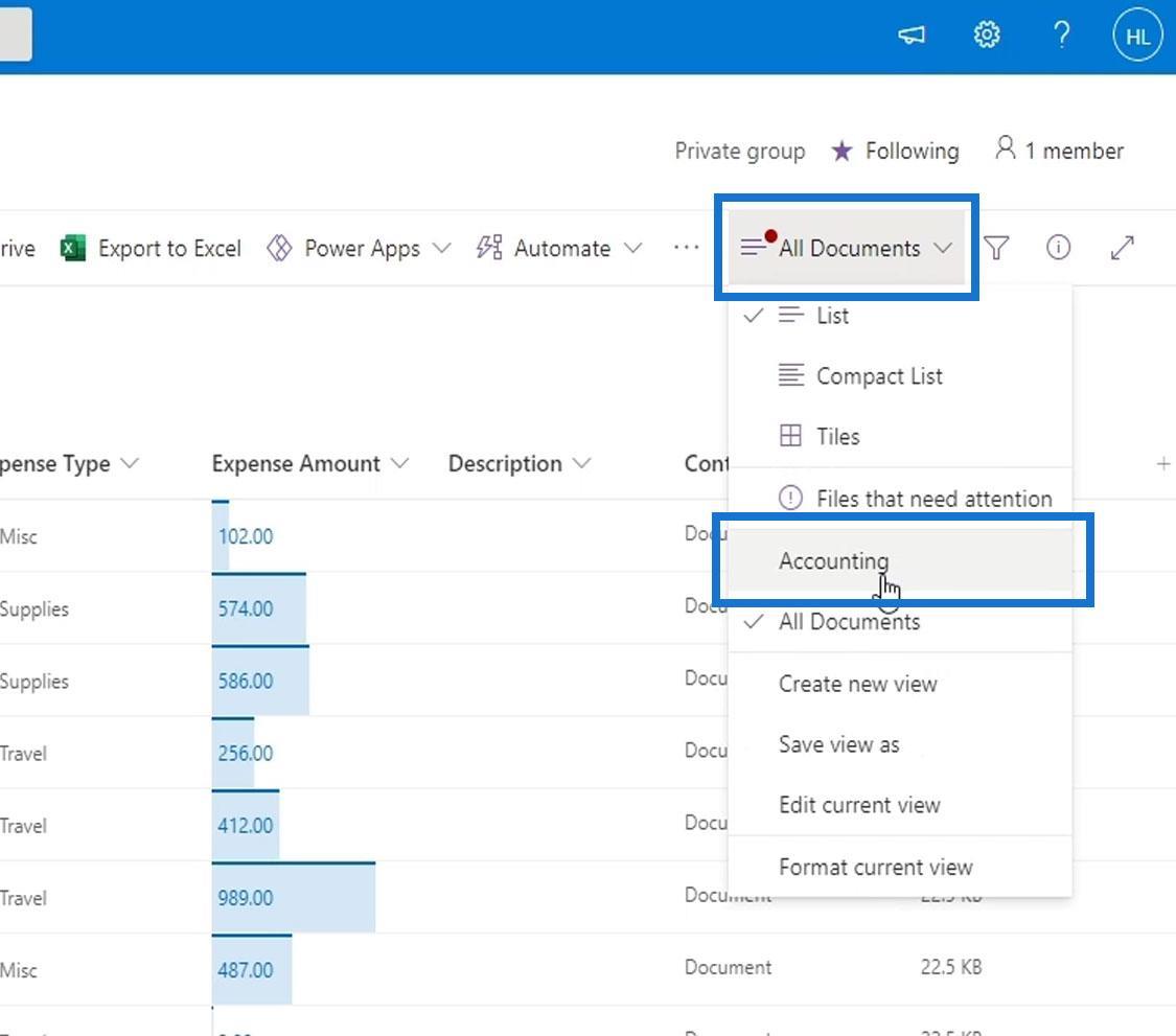 MS SharePoint Views |  Skapa och spara