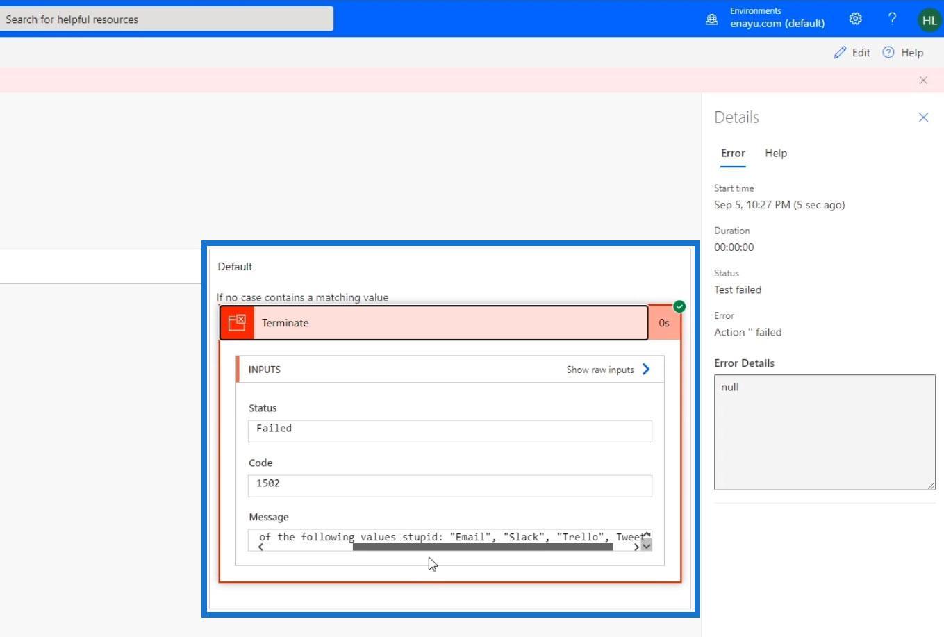 Power Automate Afslut handlingskontrol i flows