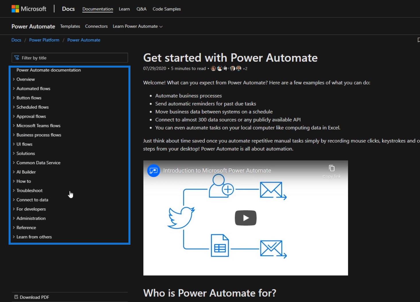 Power Automate Documentation Walkthrough