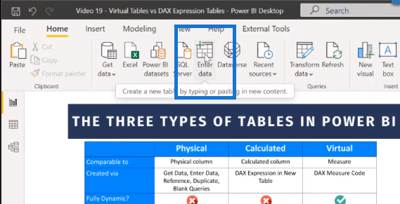 Tabeller i LuckyTemplates: Typer & Distinktioner