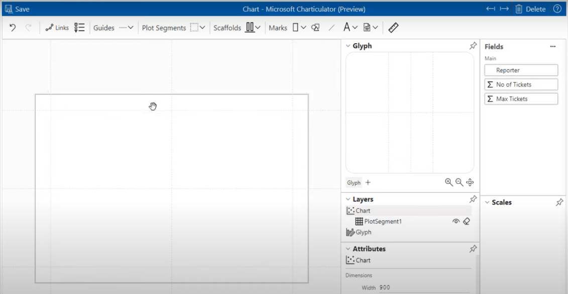 Formater diagrammer betinget ved hjelp av Charticulator