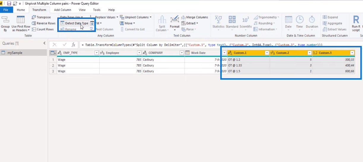 LuckyTemplates Unpivot oszlopok – Power Query oktatóanyag