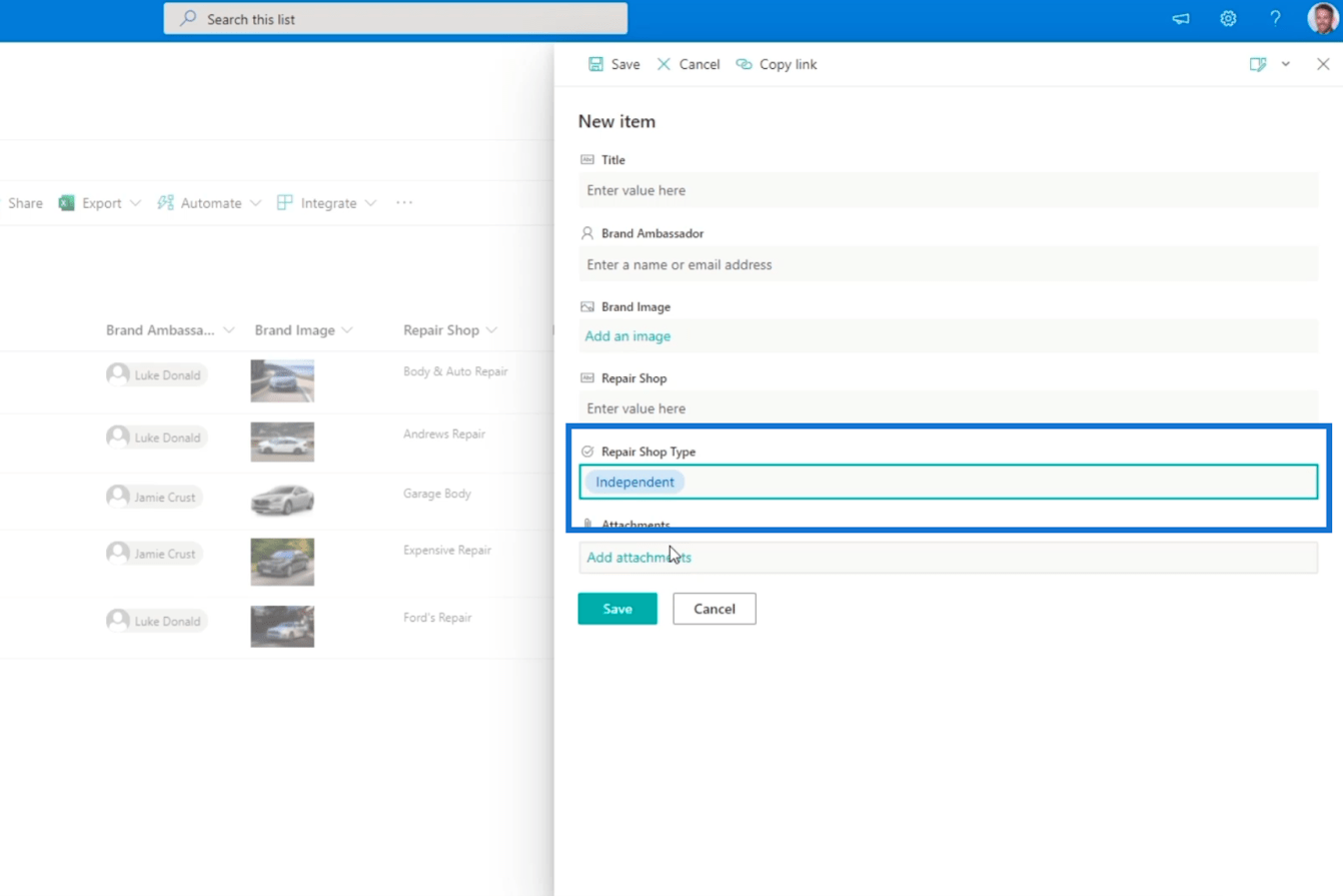 SharePoint-sarakkeen validointi kahdella tavalla