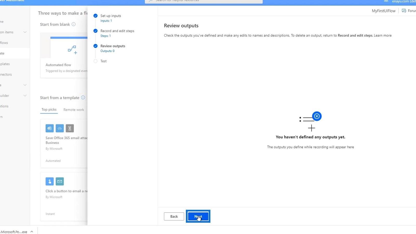 UI Flow-input i Microsoft Power Automate