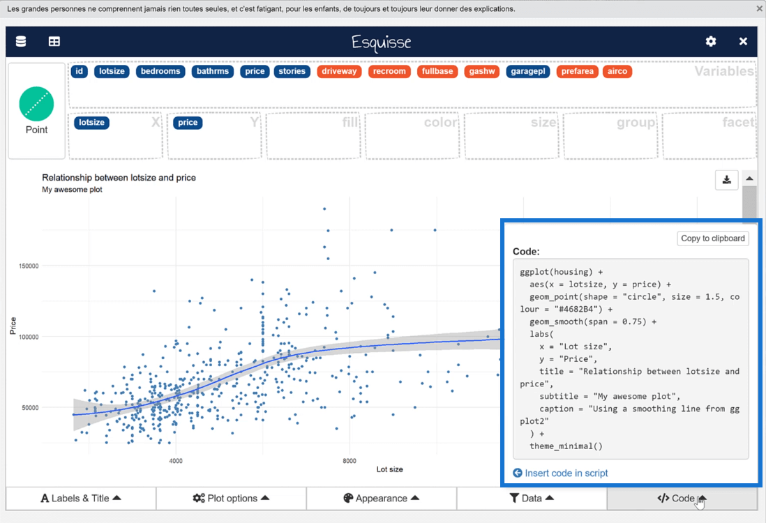 GGPLOT2 In R: Візуалізації з ESQUISSE