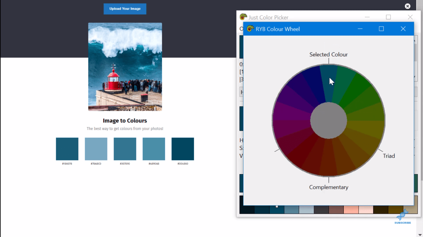 Hex-fargekodevelger for Lucky Templates-rapporter