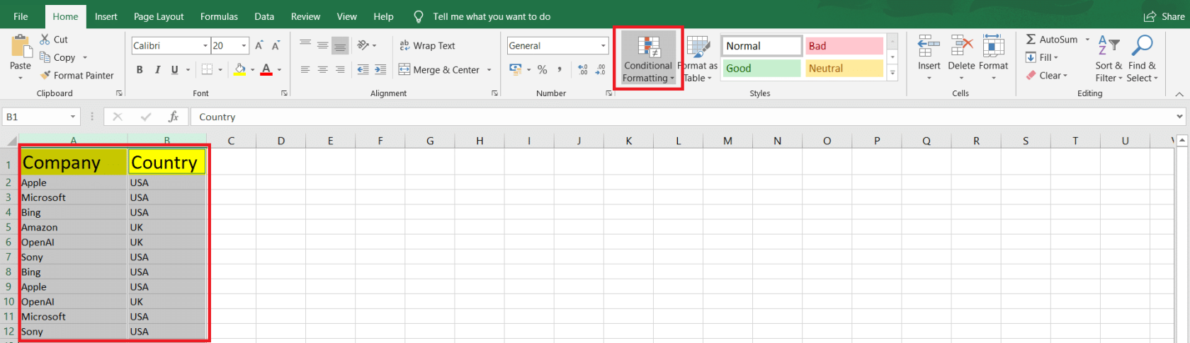 Find uoverensstemmelser i Excel – 5 nemme teknikker forklaret