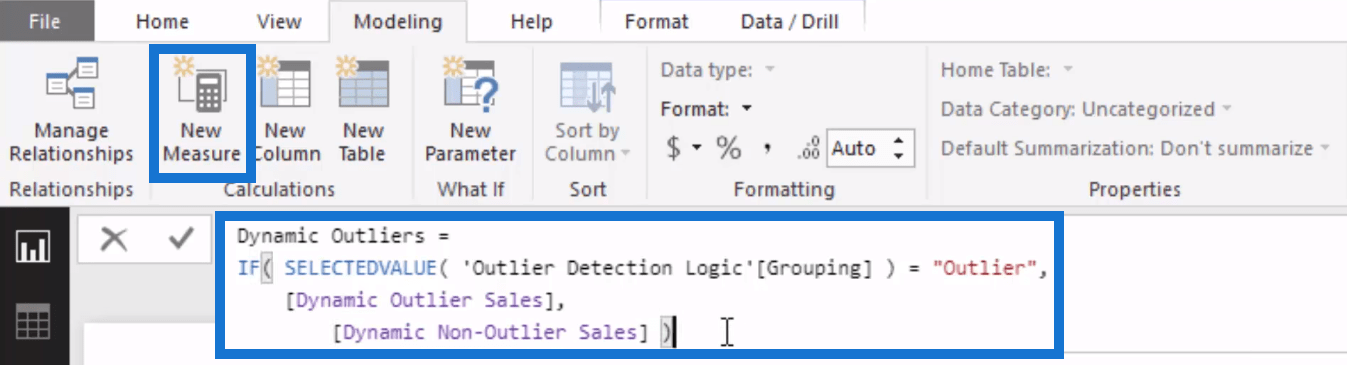 Oprettelse af dynamiske outlier-triggerpunkter i LuckyTemplates