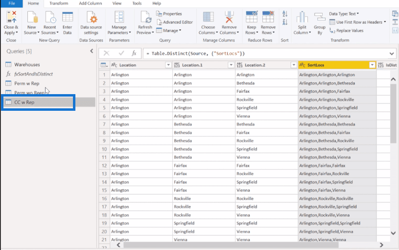 Kombinatorisk analyse ved hjelp av Power Query i LuckyTemplates