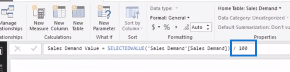 LuckyTemplates 'What-If'-parameterfunktion