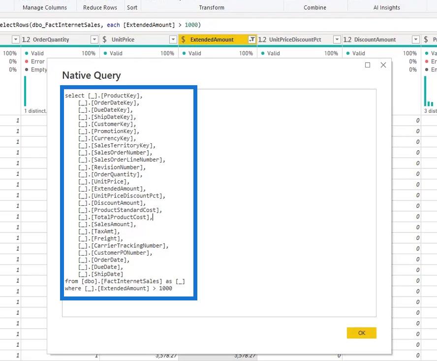 Frågevikning och anslutning till SQL Server