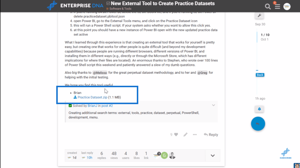 LuckyTemplates externa verktyg – Installera övningsdataset