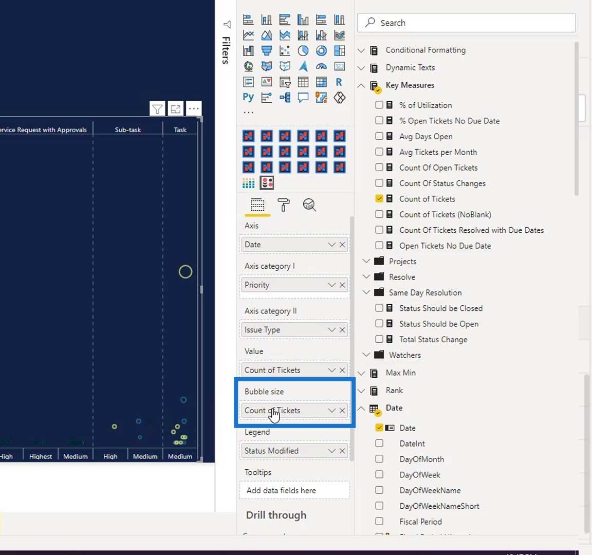 Punktplott-grafer i LuckyTemplates: Custom Visualization