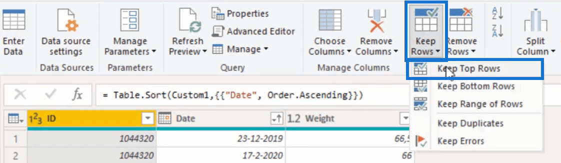 Opprette verdier for hver dato ved å bruke Power Query Formula