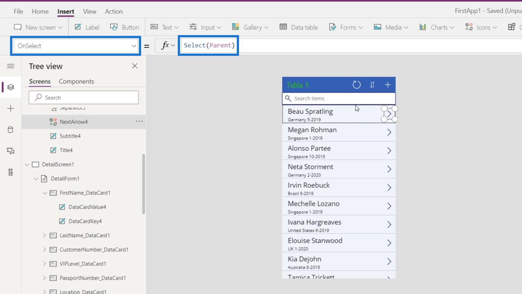 PowerApps-navigationskontekstoversigt