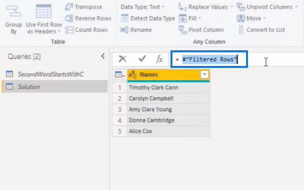 Filter Power Query podľa konkrétneho prvého písmena alebo znaku Tutoriál