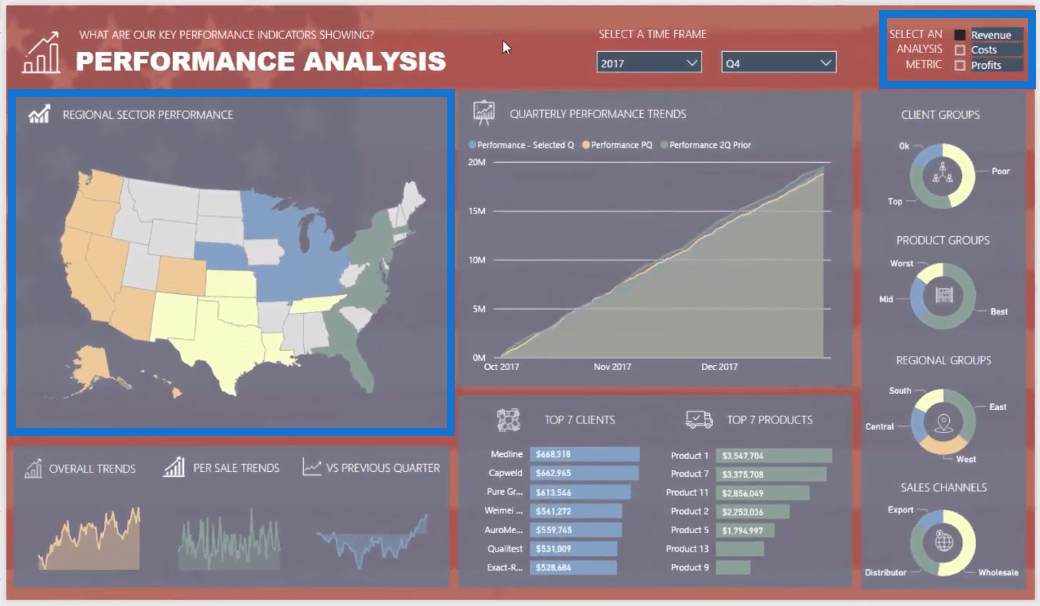 LuckyTemplates Shape Map Visualization for romlig analyse