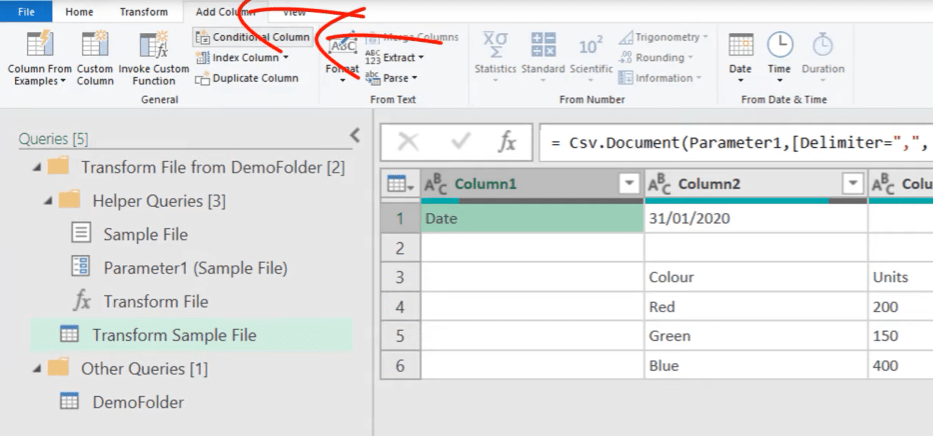 Power Query: Kombiner filer fra flere mapper