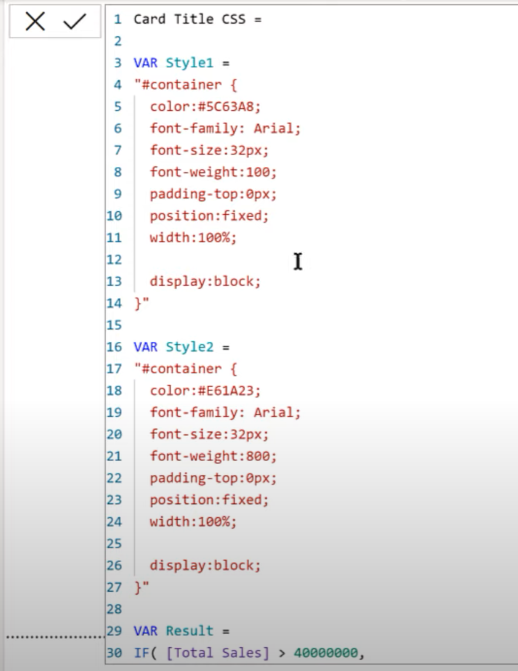 Egendefinert visuell i LuckyTemplates: Lær hvordan du kontrollerer skriftegenskaper i DAX