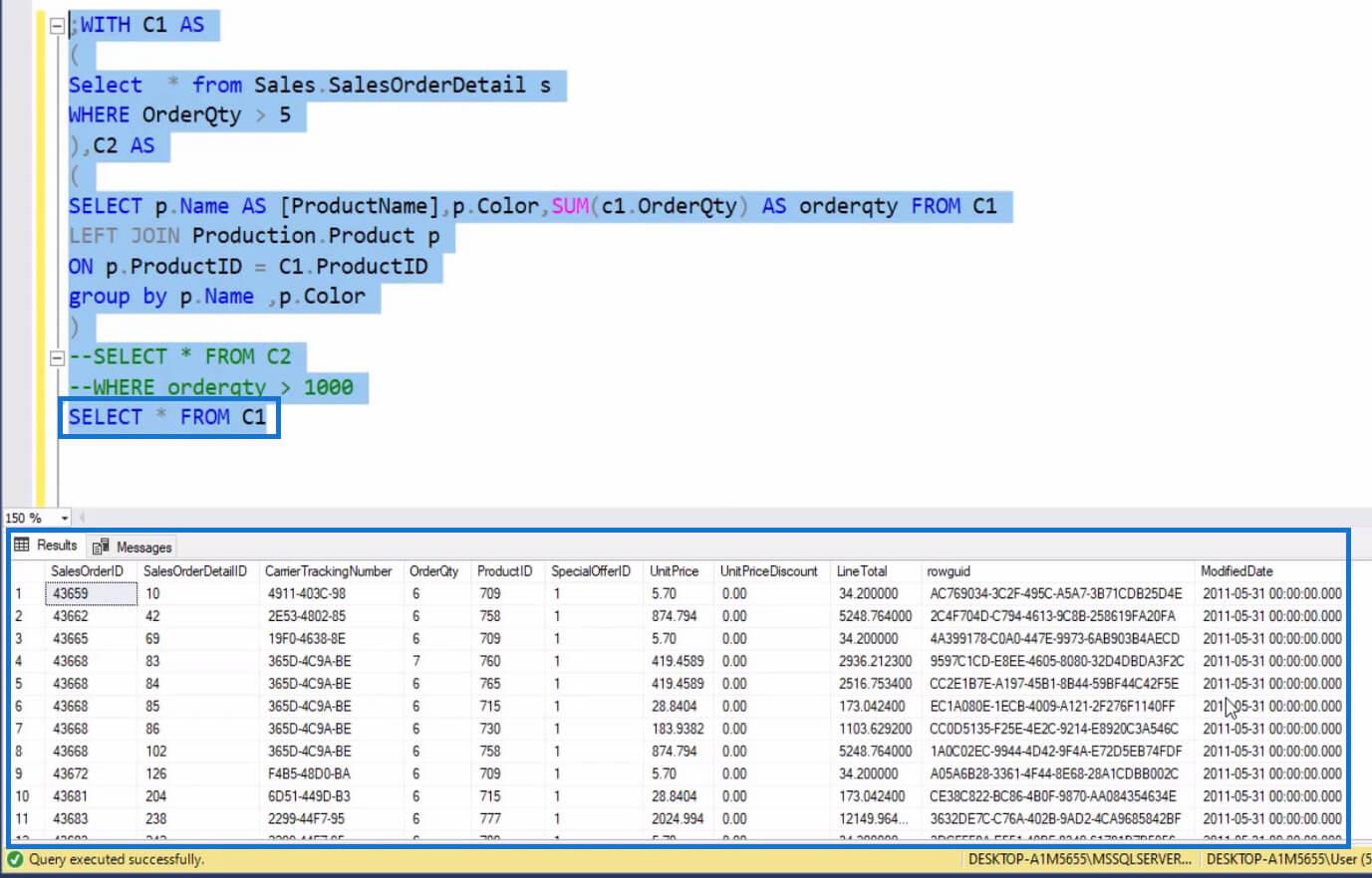 Загальні табличні вирази SQL для користувачів LuckyTemplates