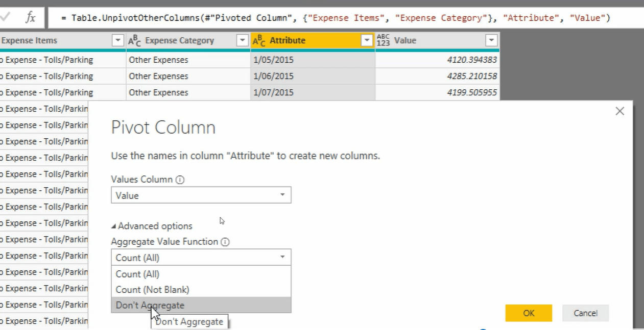 Unpivot and Pivot Basics in LuckyTemplates – Query Editor Review