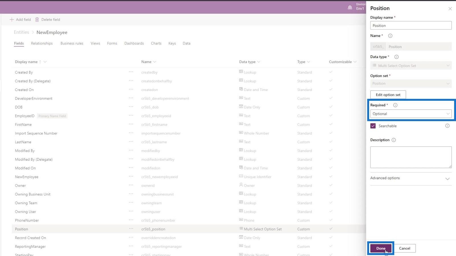 PowerApps űrlap: Mezők hozzáadása és módosítása