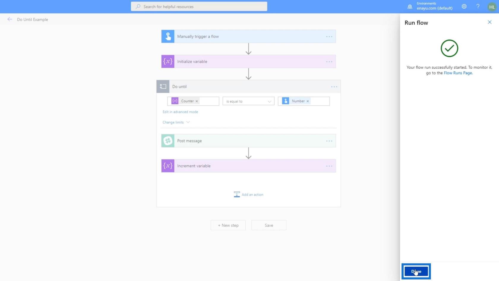 Do Until Loop Control у Power Automate