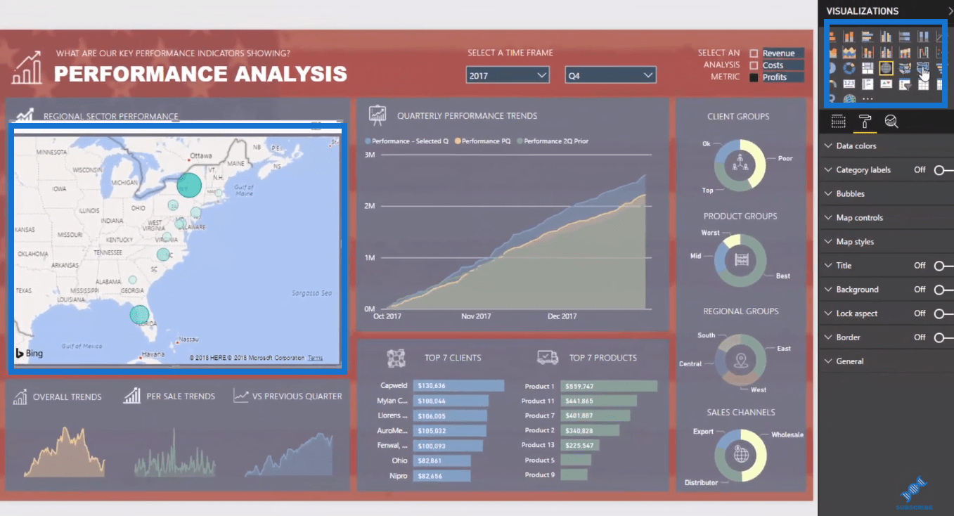 LuckyTemplates Shape Map Visualization for romlig analyse