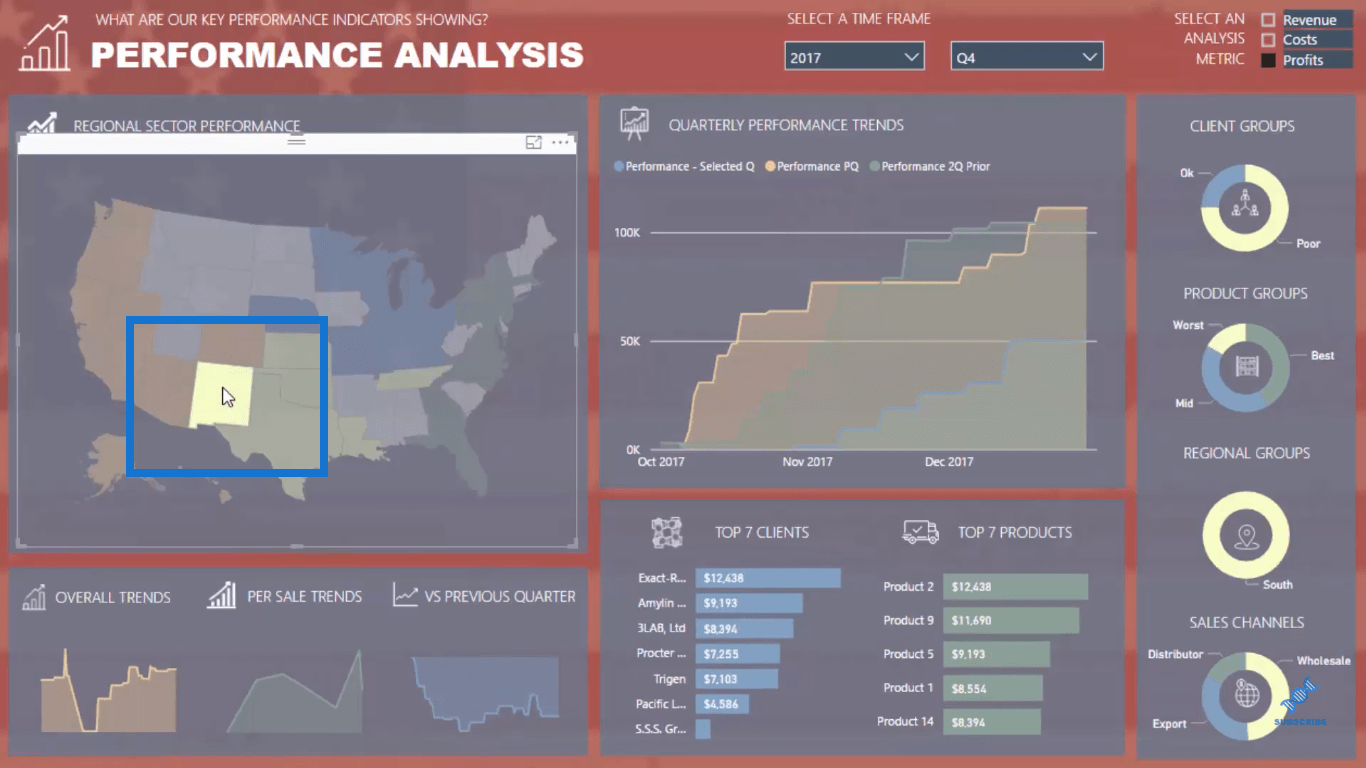 LuckyTemplates Shape Map Visualization for romlig analyse