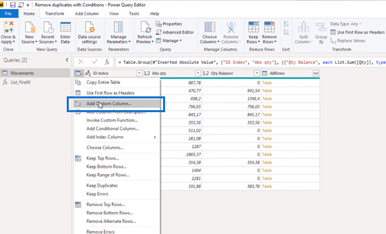 LuckyTemplates Power Query: Odstranění duplicitních řádků