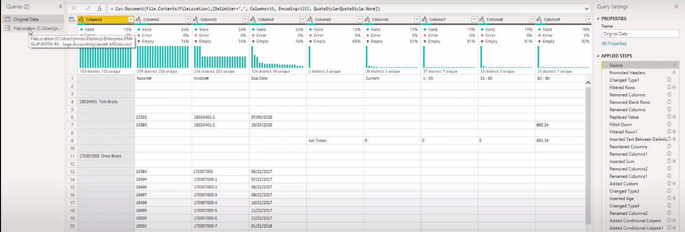 Formater data i LuckyTemplates: Adressering af uregelmæssige dataformater