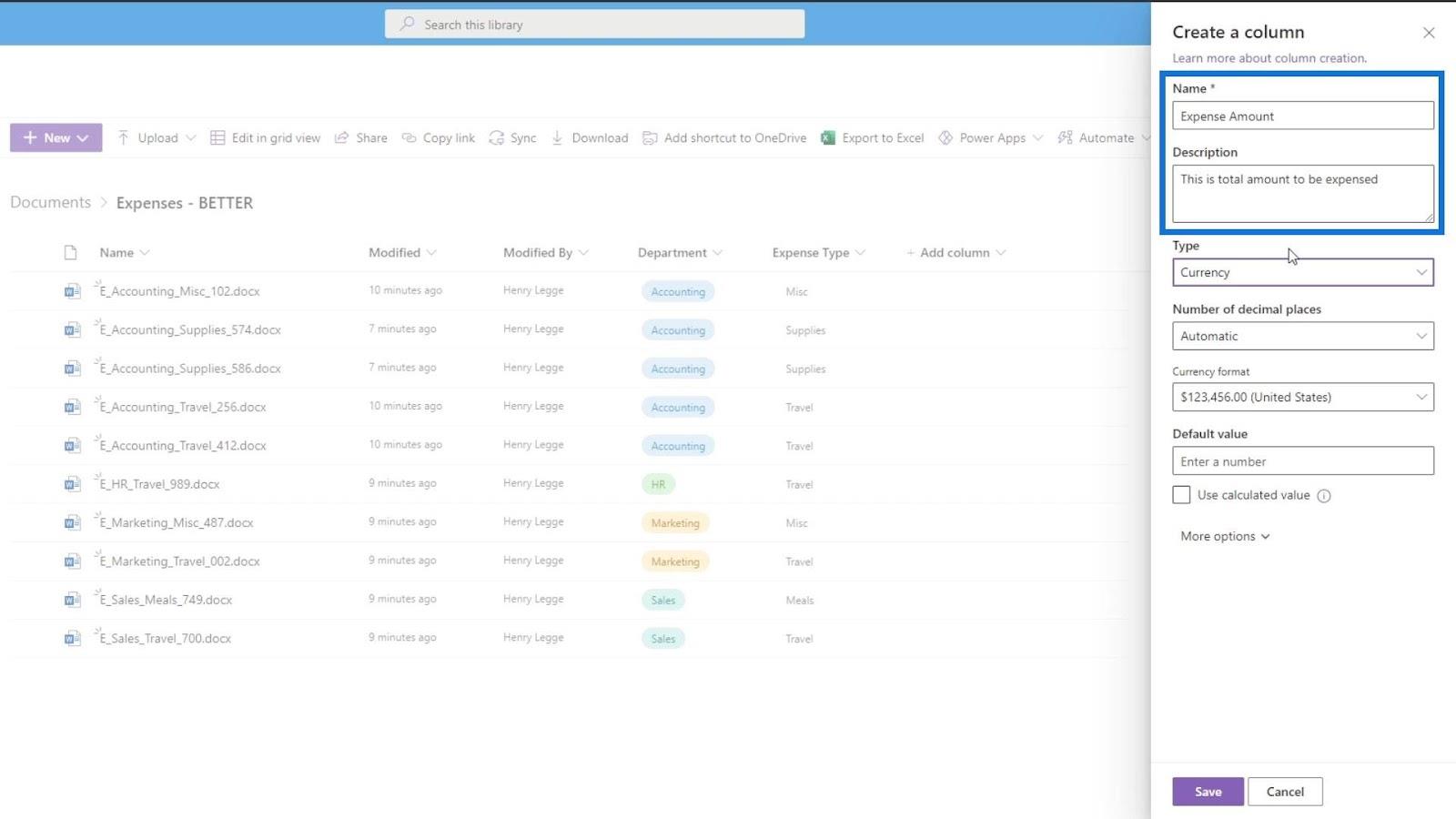 Tilføjelse af metadata i SharePoint ved hjælp af kolonner