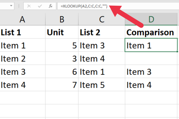 Jak porovnat dva sloupce v aplikaci Excel pomocí funkce VLOOKUP