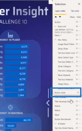 Dynamisk navigeringsmeny med hjälp av LuckyTemplates-filter