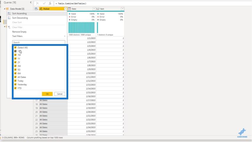 Dynaaminen päivämäärän slicer LuckyTemplatesissa käyttäen jaksotaulukkoa