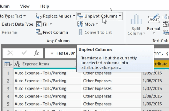 Unpivot and Pivot Basics in LuckyTemplates – Query Editor Review