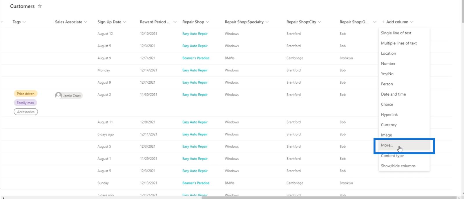 SharePoint Liste Kalendervisning