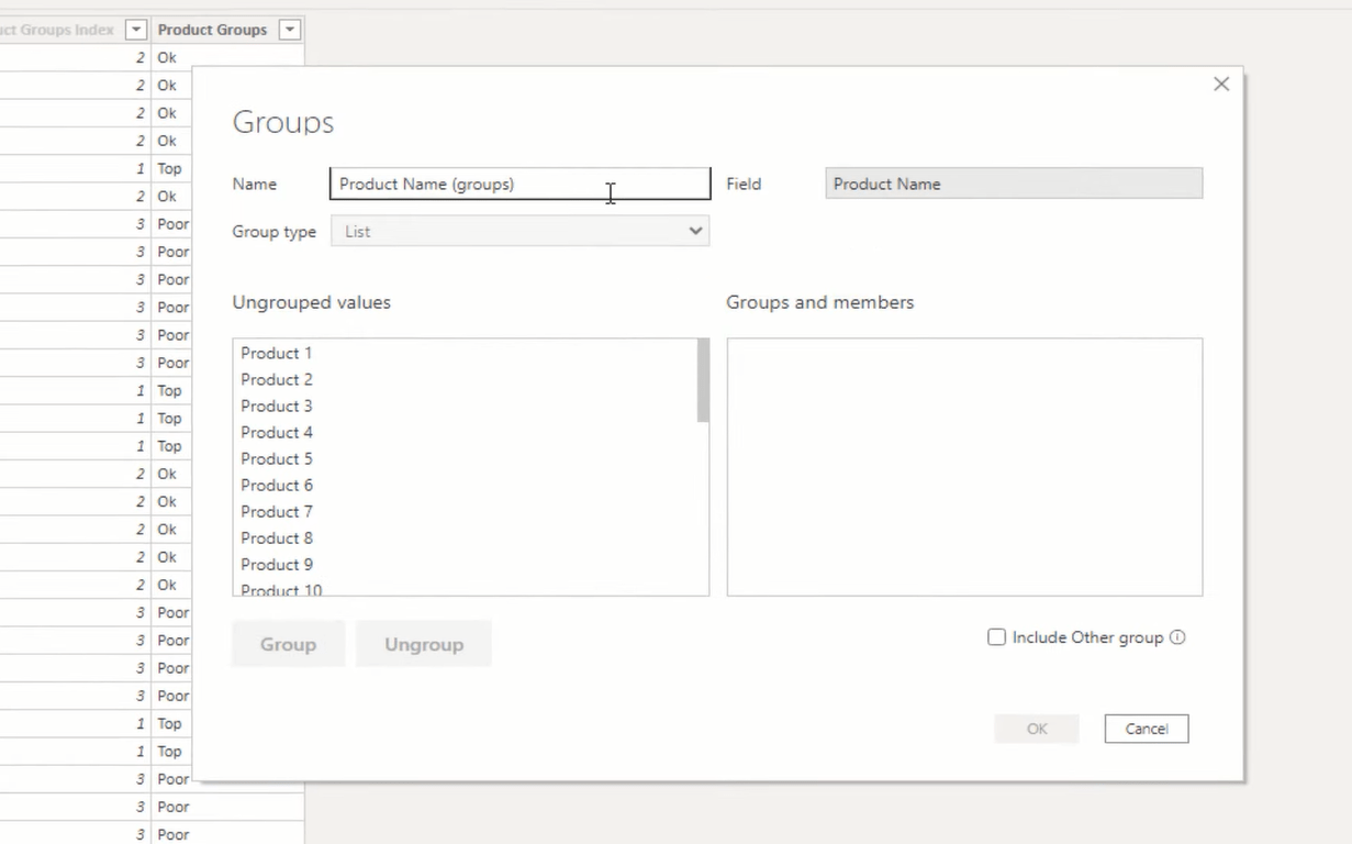 LuckyTemplates Dimensioner og grupper til filtrering af tabeller i rapporter