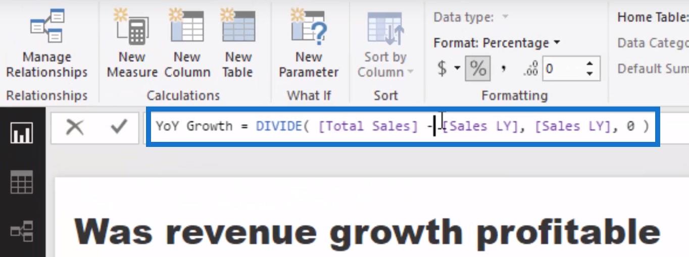 Bruk LuckyTemplates Analytics for å sjekke om inntektsvekst er lønnsomt