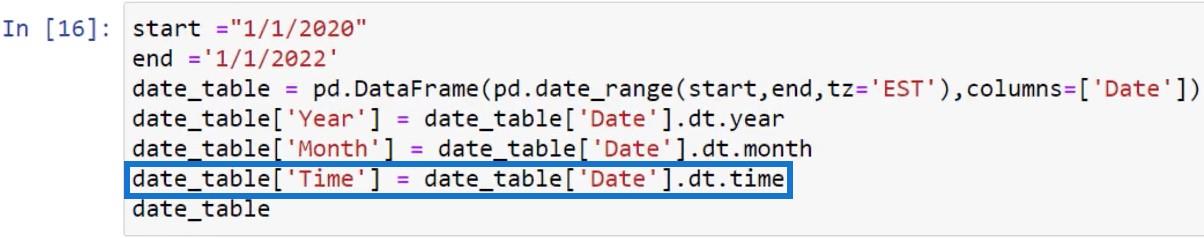 LuckyTemplates med Python Scripting til at oprette datotabeller