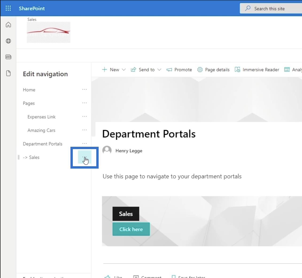 Prvky navigace na webu SharePoint: Přehled