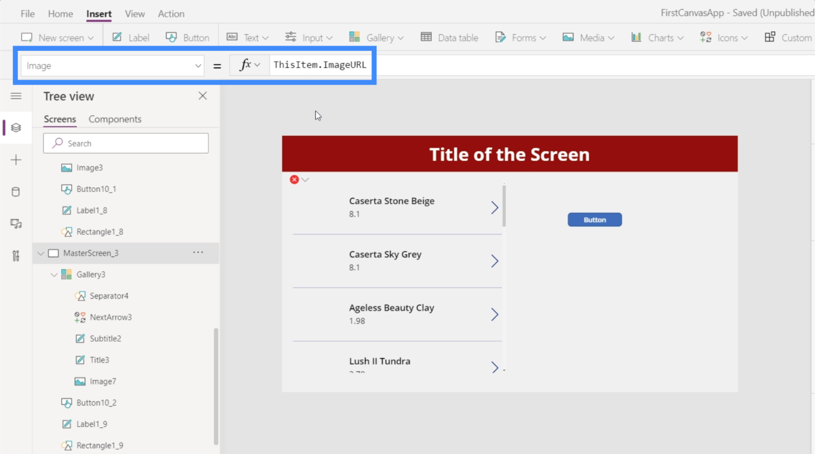 PowerApps-diagrammer, grafer og dynamiske billeder