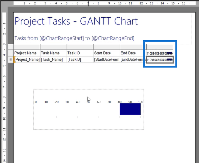 Lag et Gantt-diagram i LuckyTemplates Report Builder