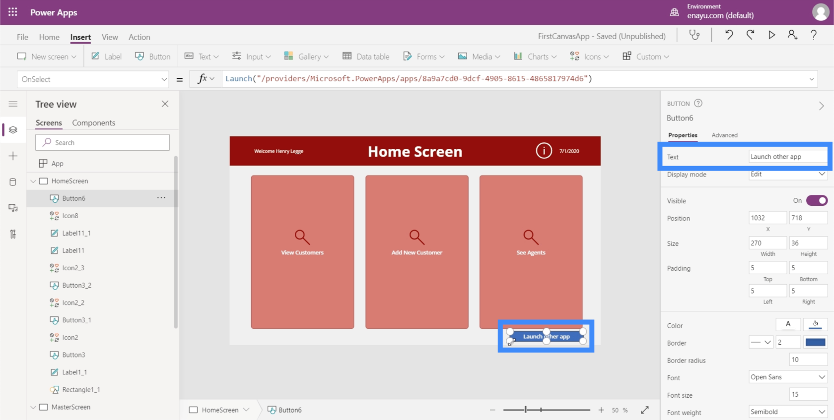 PowerApps-startfunksjon: Slik starter du andre tjenester fra appen din