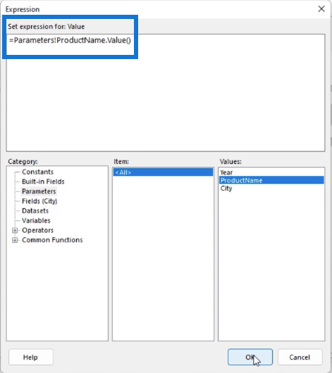 Käytä CSS-parametreja tietojen suodattamiseen LuckyTemplates Report Builderissa