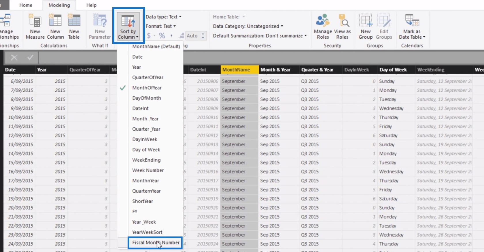 Filtrering av data etter egendefinerte regnskapsår og kvartaler ved å bruke beregnede kolonner i LuckyTemplates