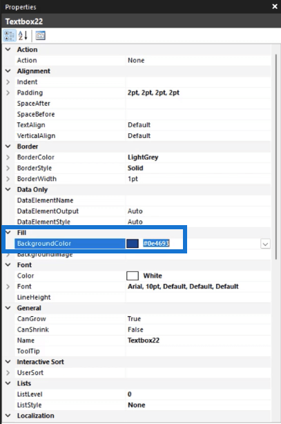 SSRS-jelentéskészítő adatsávdiagram formázása