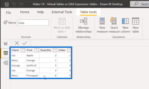 Tabeller i LuckyTemplates: Typer og distinksjoner