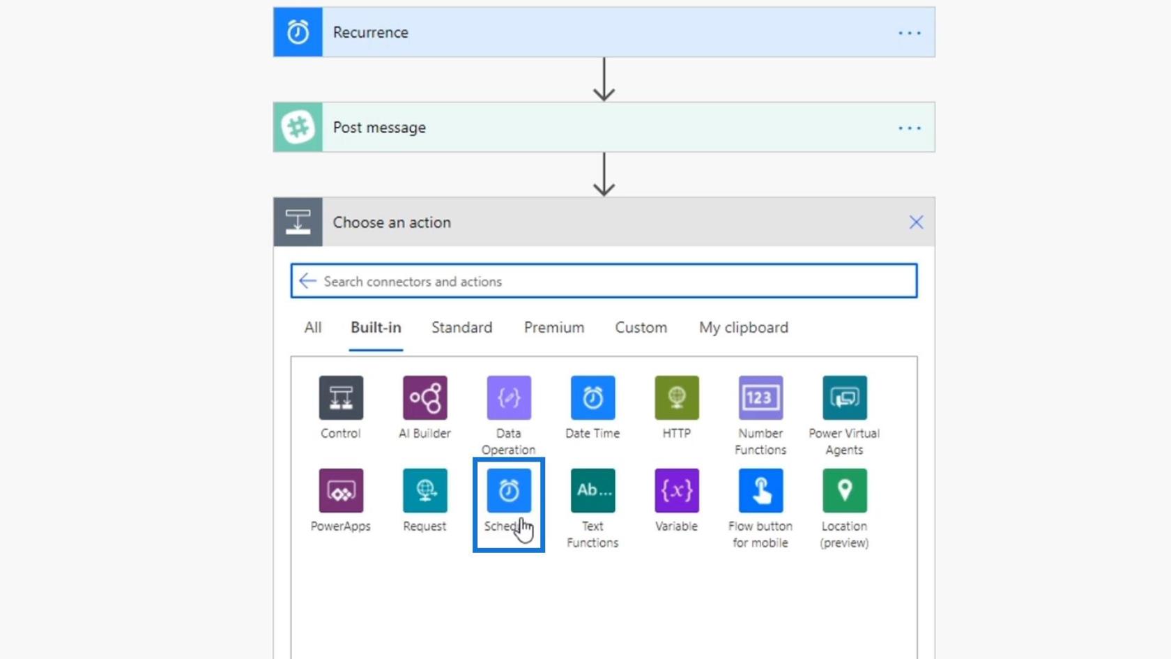 Planlagte arbeidsflyter i Microsoft Power Automate