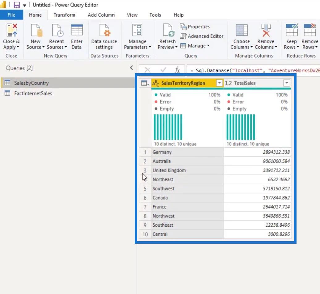 Spørrfolding og tilkobling til SQL Server